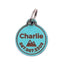 Custom Full Grain Leather Pet Tag - No Jingle, Silent ID Tag for Dogs and Cats